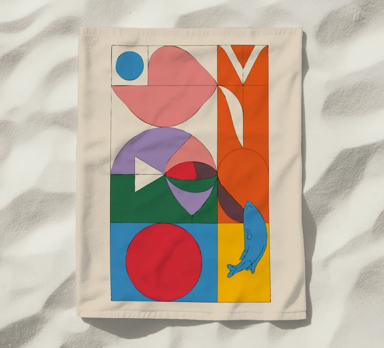 composition featuring bold geometric telo mare da ramosashop