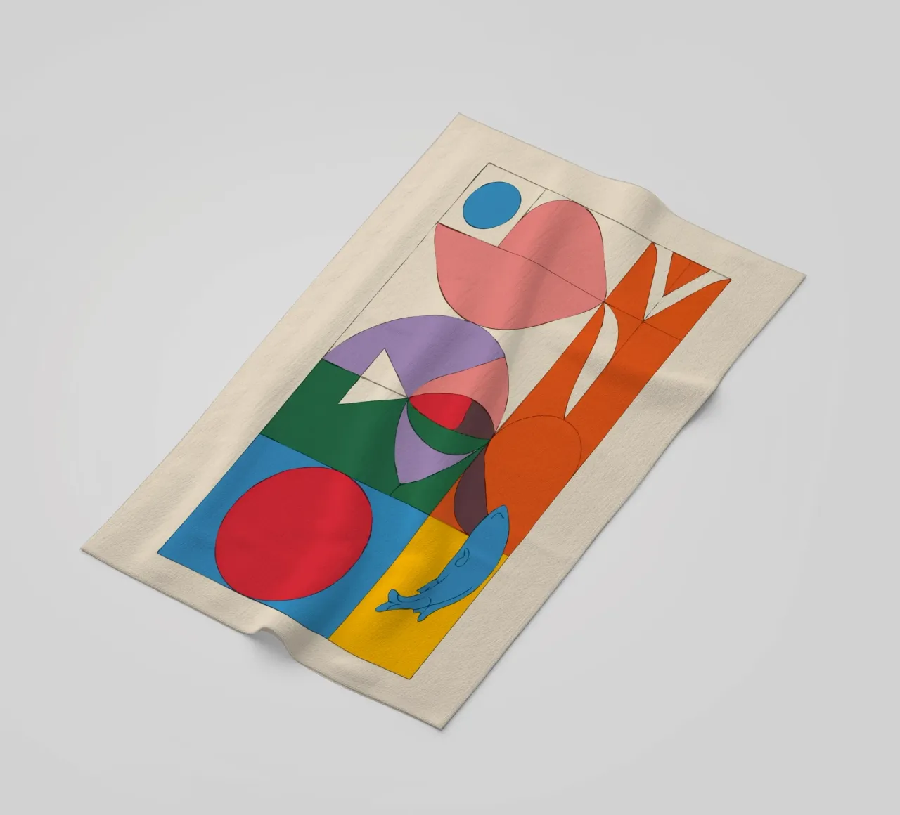 composition featuring bold geometric telo mare da ramosashop