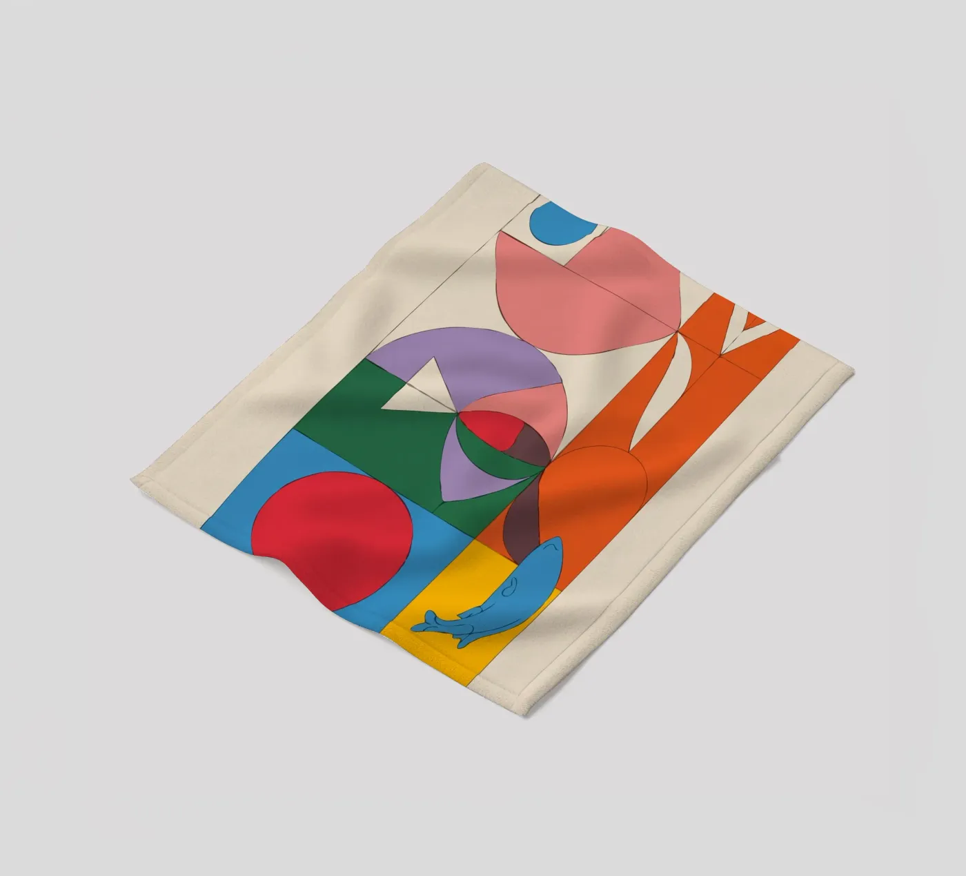 composition featuring bold geometric fleecedeken van ramosashop