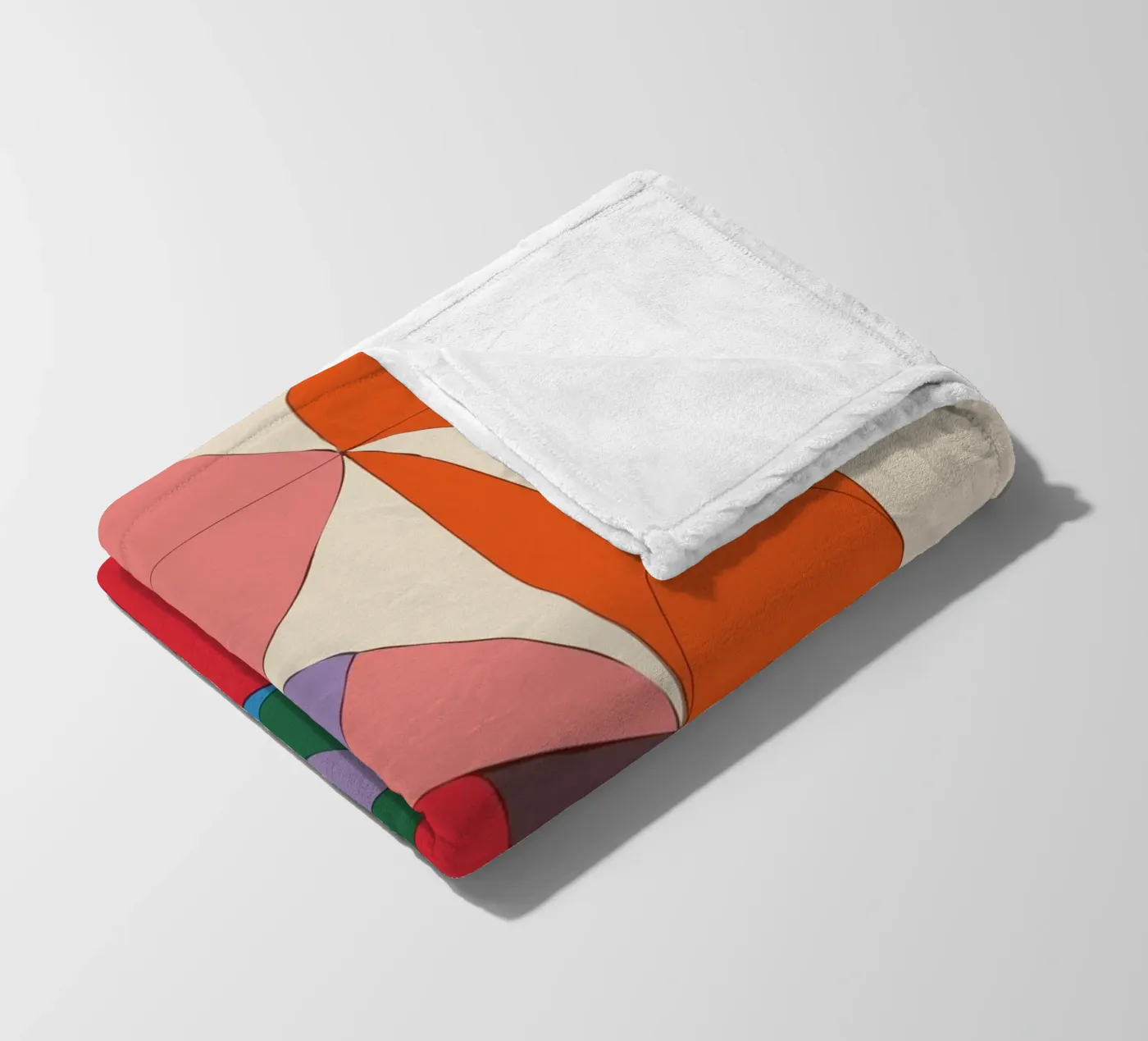 composition featuring bold geometric fleecedeken van ramosashop