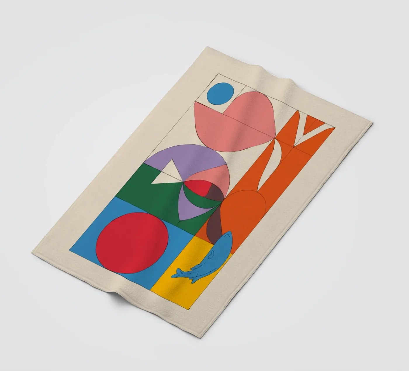 composition featuring bold geometric fleecedeken van ramosashop