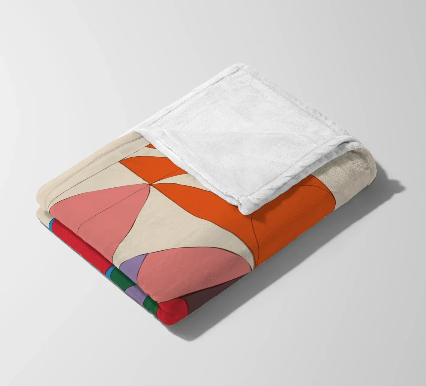 composition featuring bold geometric fleecedeken van ramosashop