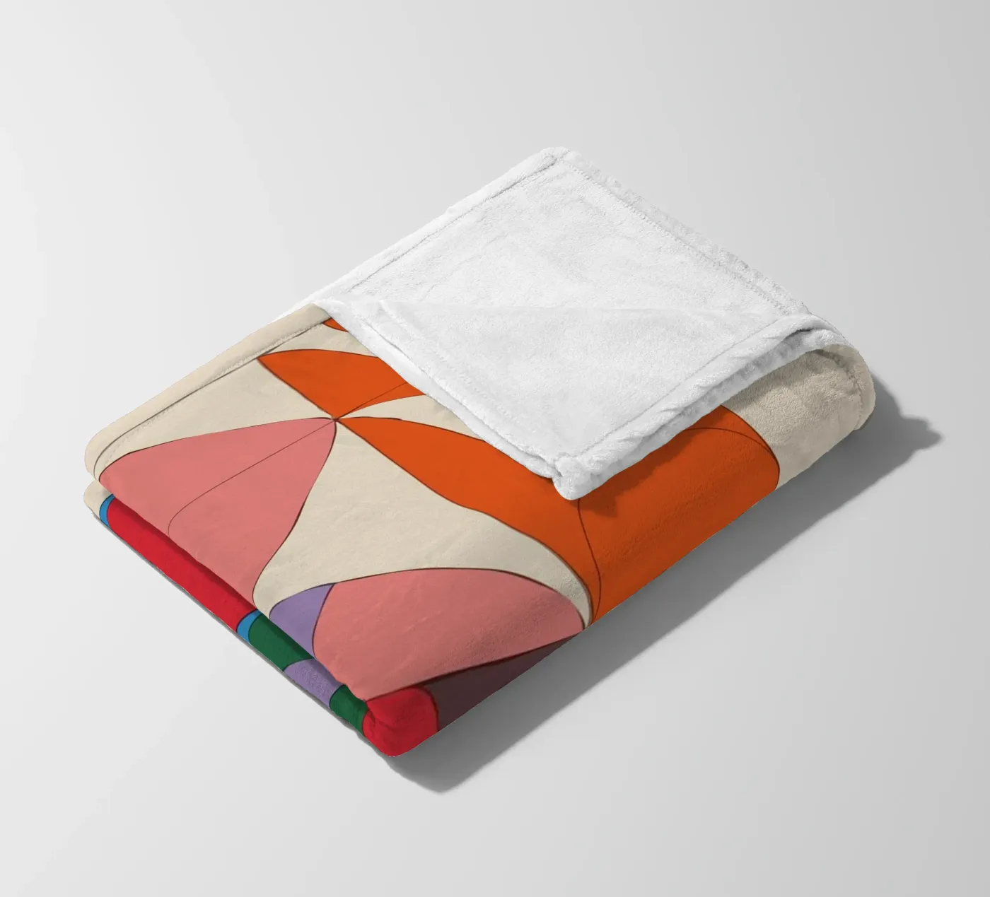 composition featuring bold geometric fleecedeken van ramosashop