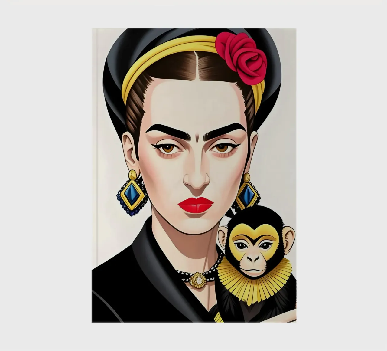 FRIDA KAHLO HOLDING MONKEY notebook by ART DECO