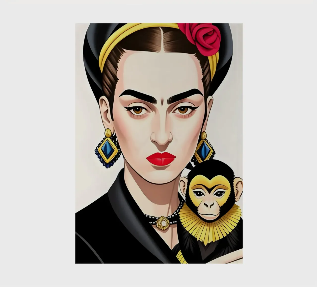 FRIDA KAHLO HOLDING MONKEY notebook by ART DECO