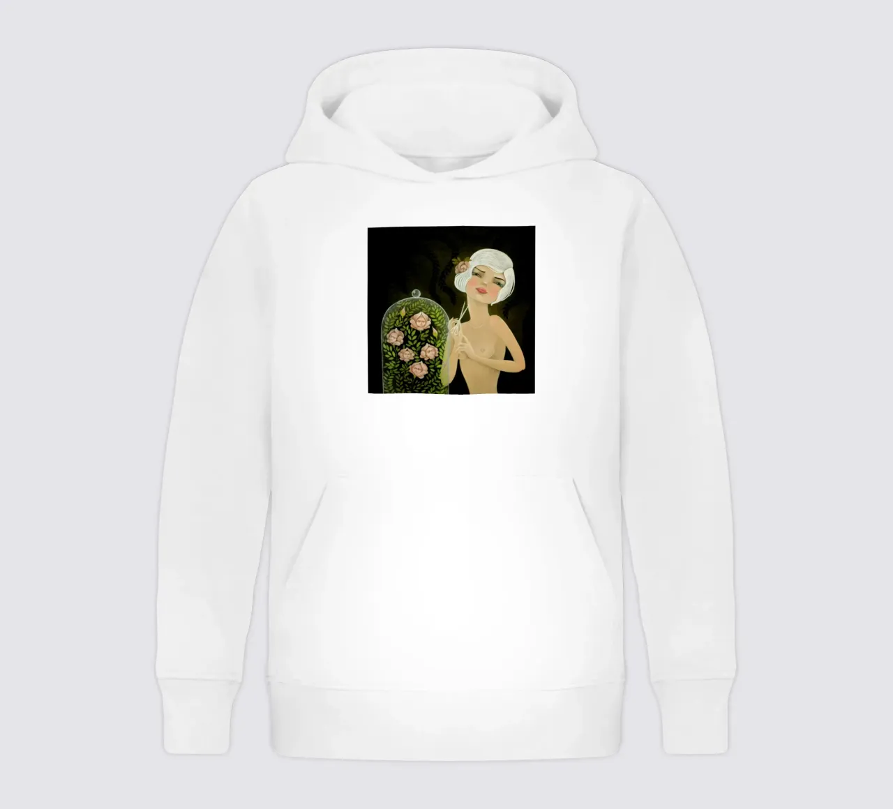 Roses kids hoodie by Lesja Chernish