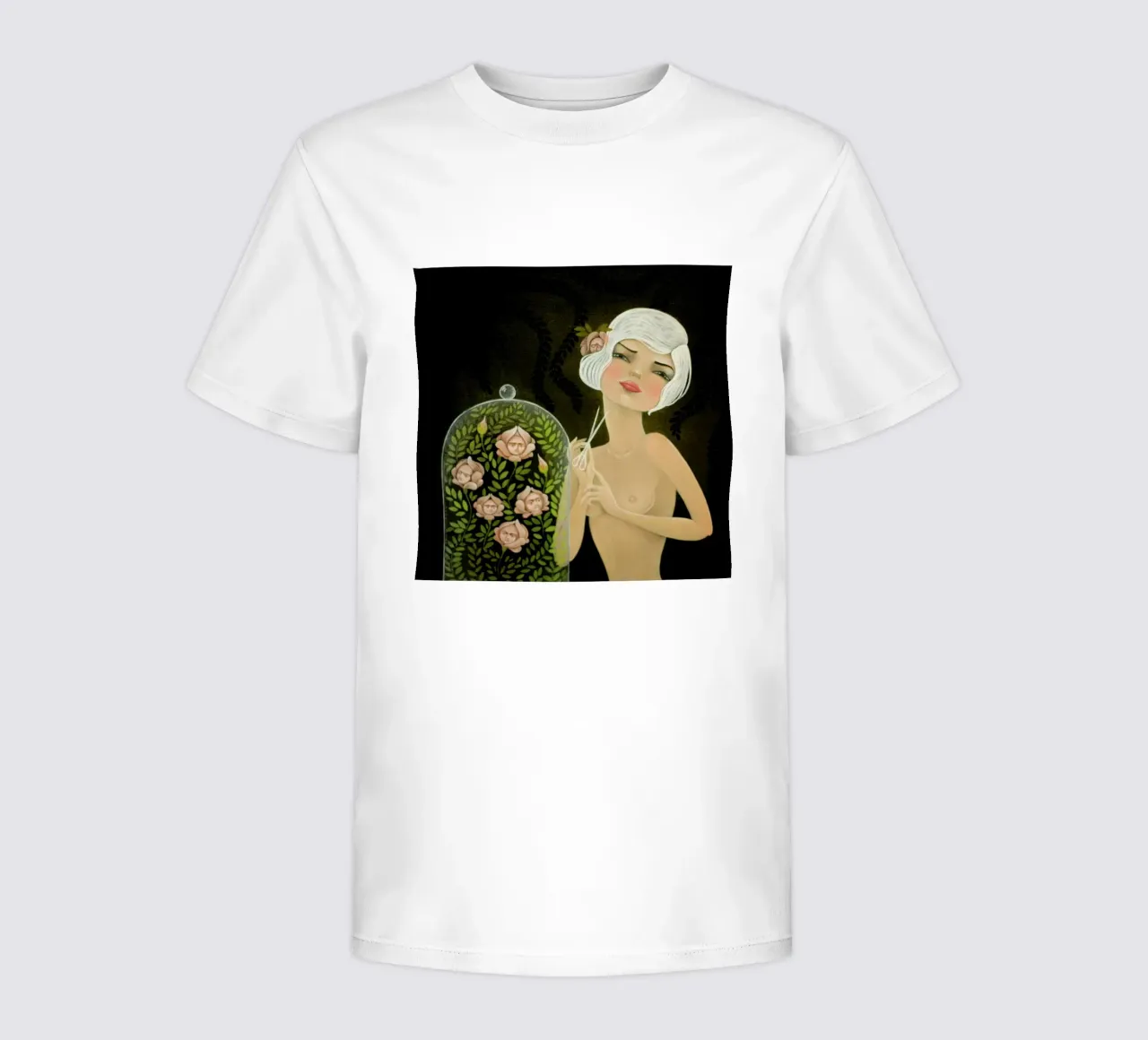 Roses kids t-shirt by Lesja Chernish