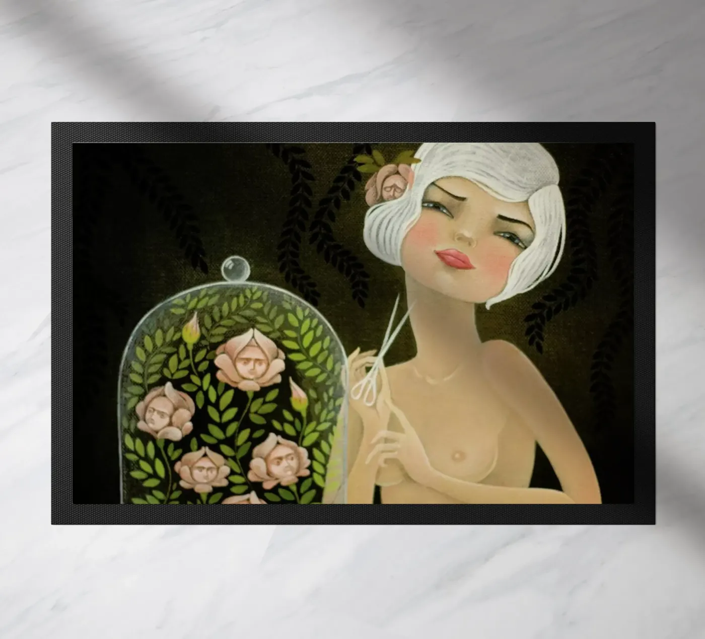 Roses doormat by Lesja Chernish