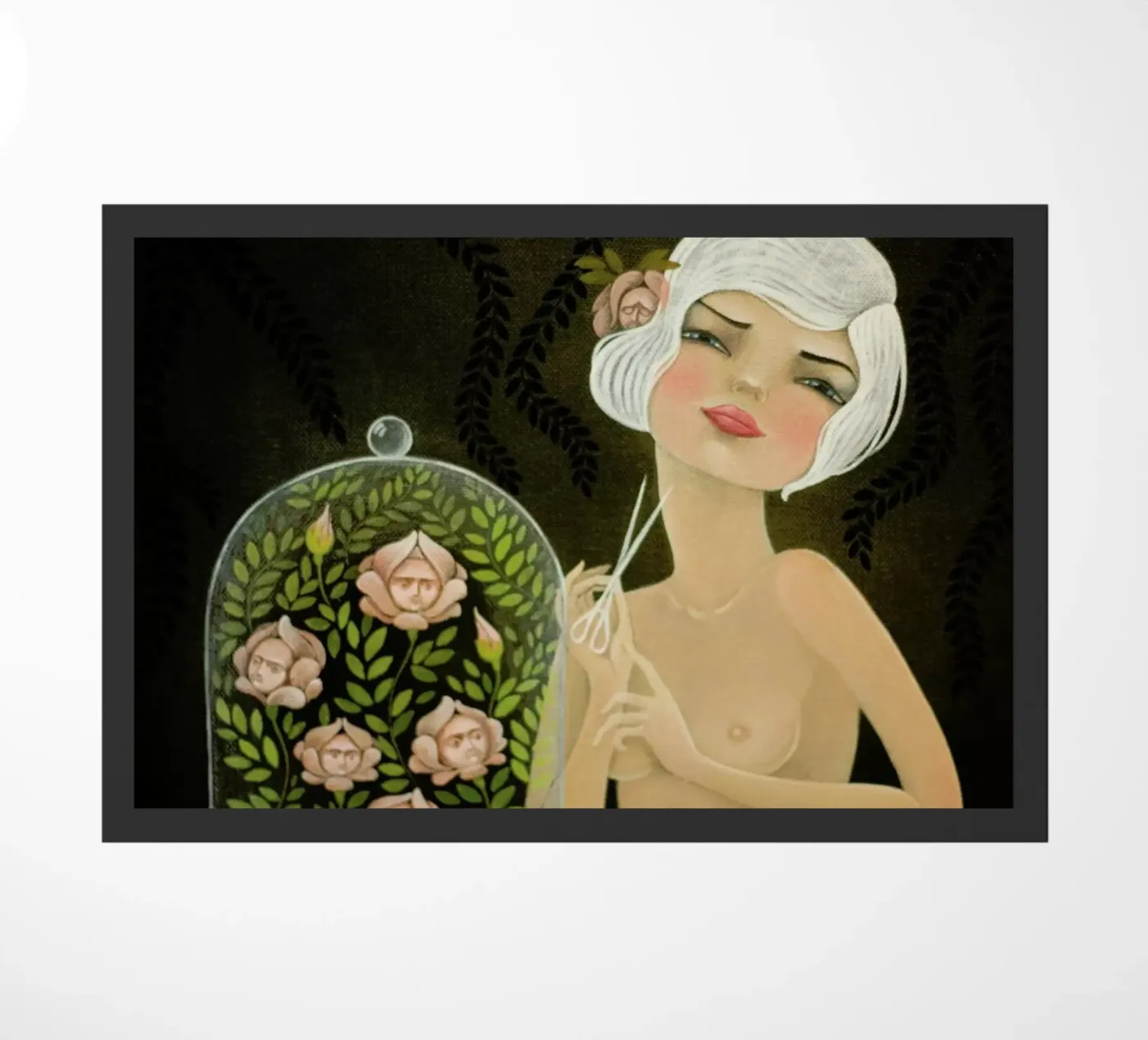 Roses doormat by Lesja Chernish