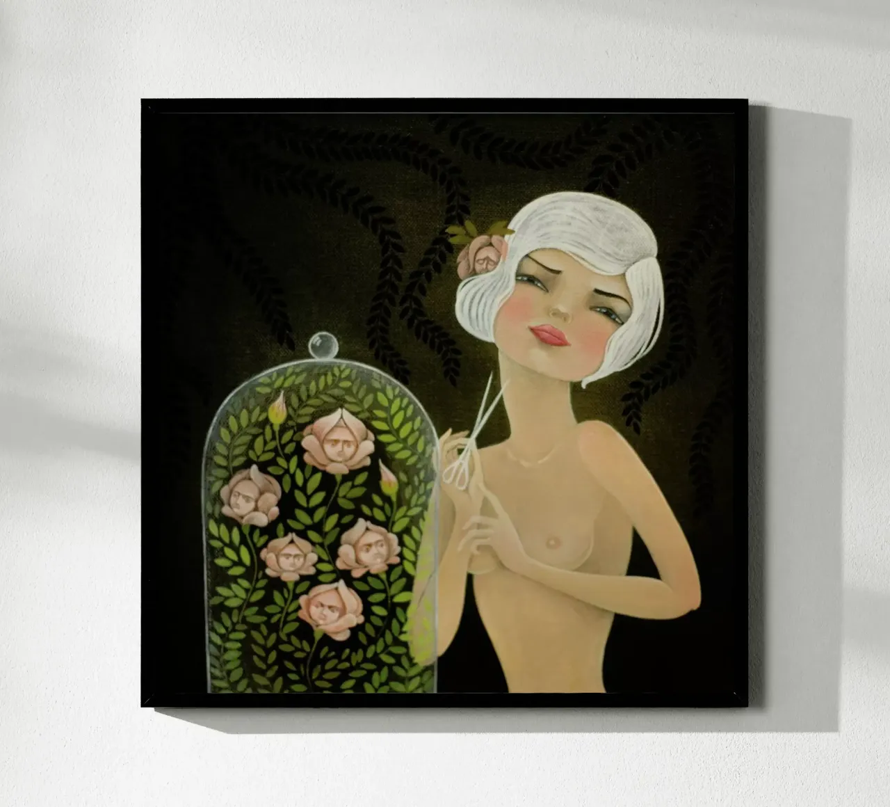 Roses poster con telaio in plastica da Lesja Chernish