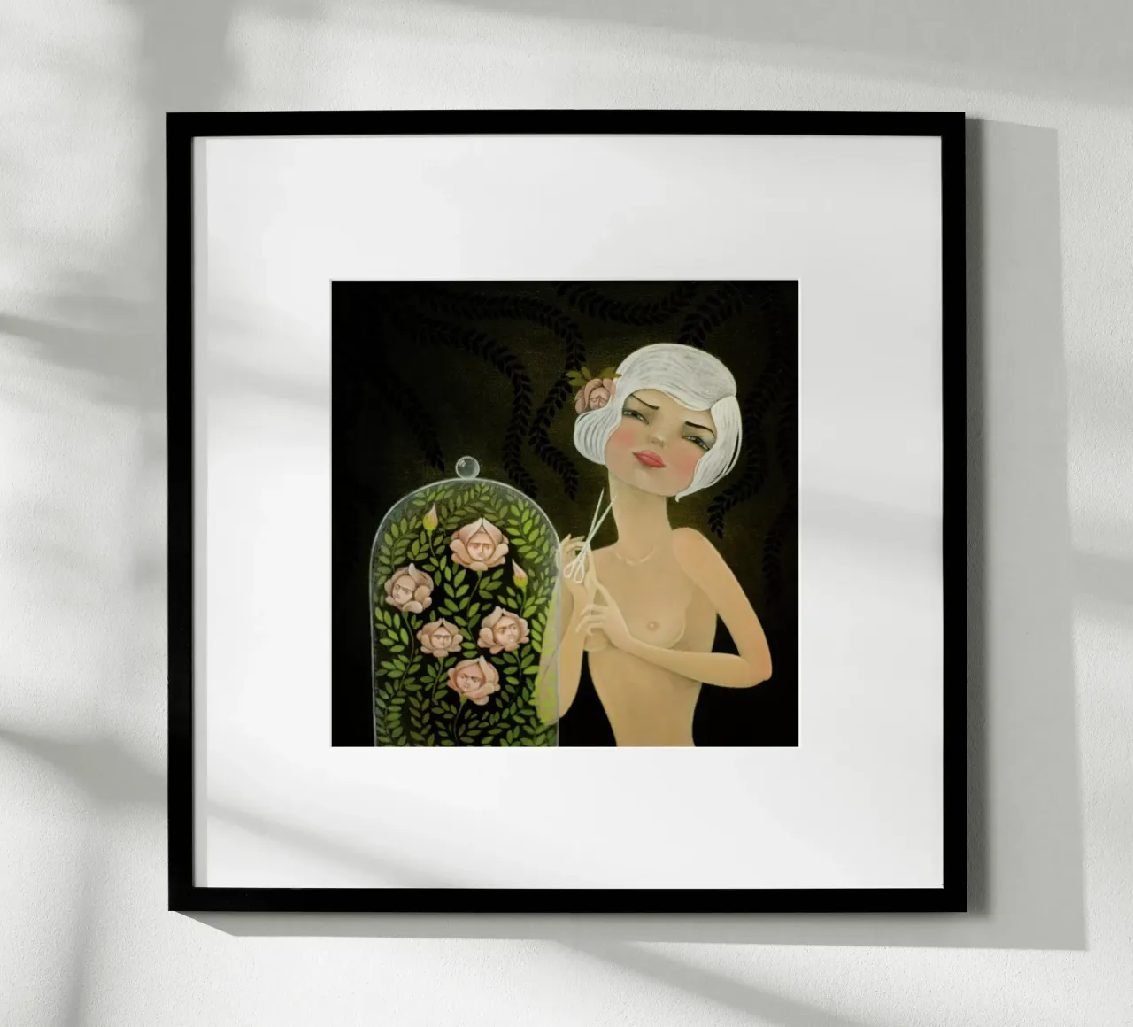 Roses poster con telaio in plastica da Lesja Chernish