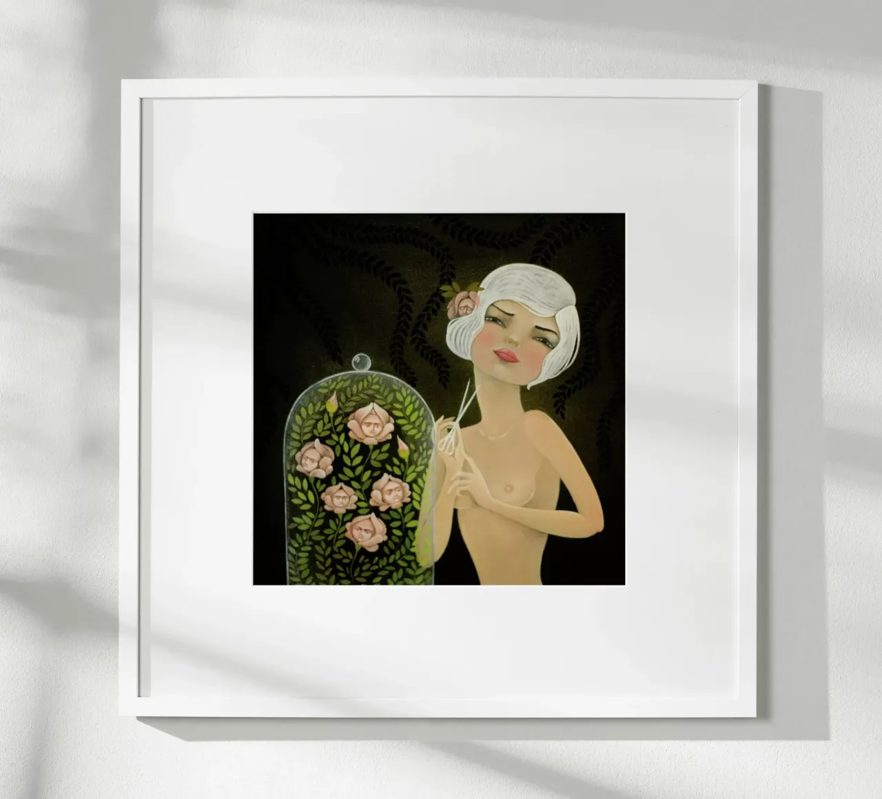Roses poster con telaio in plastica da Lesja Chernish