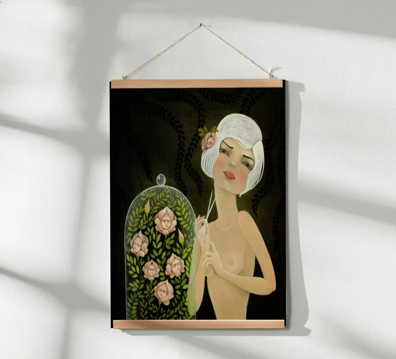 Roses poster con telaio in plastica da Lesja Chernish