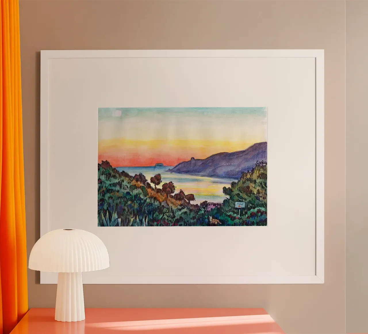 Sunset in Corsica poster by C.WILL