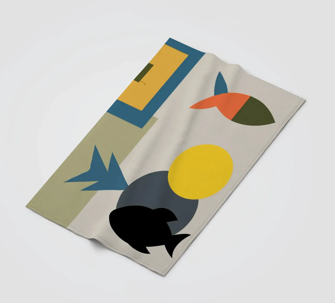 Geometric shapes in varied colors coperta in pile da ramosashop