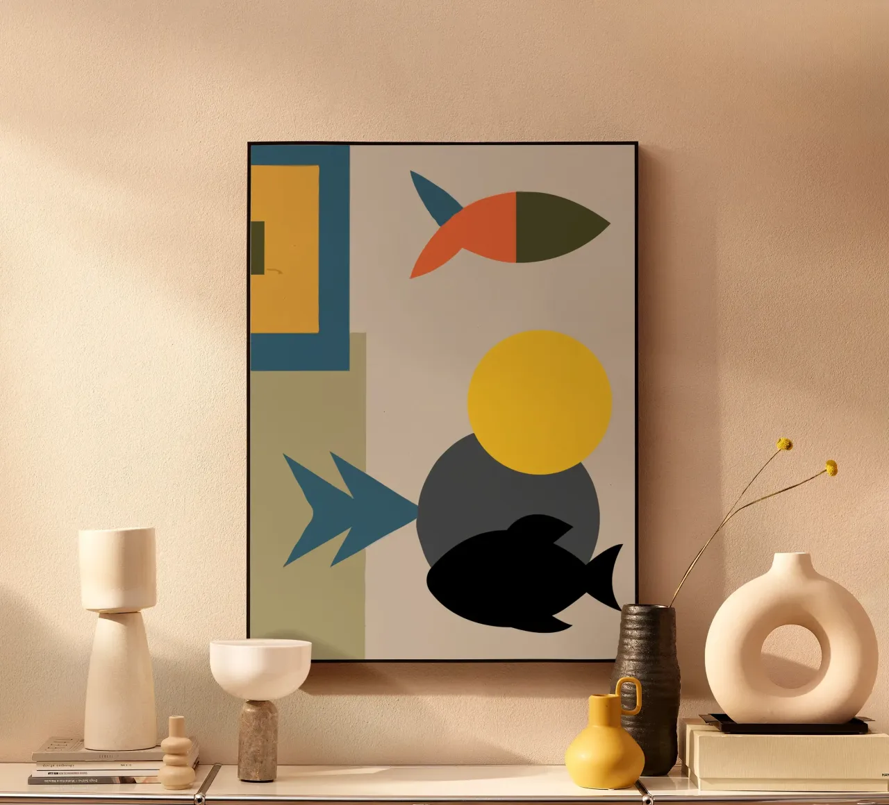 Geometric shapes in varied colors alluminio dibond da ramosashop