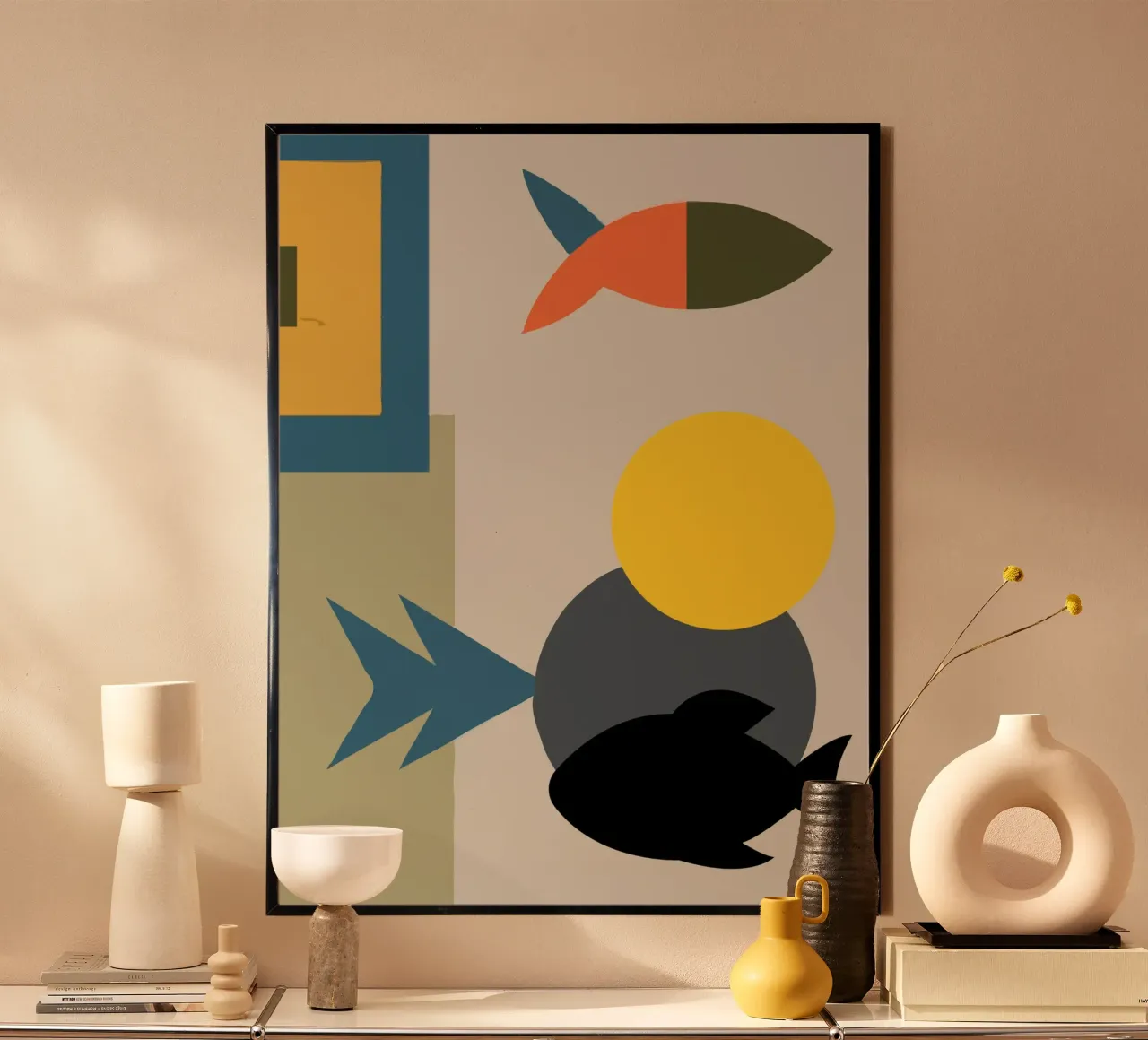 Geometric shapes in varied colors carta hahnemühle da ramosashop