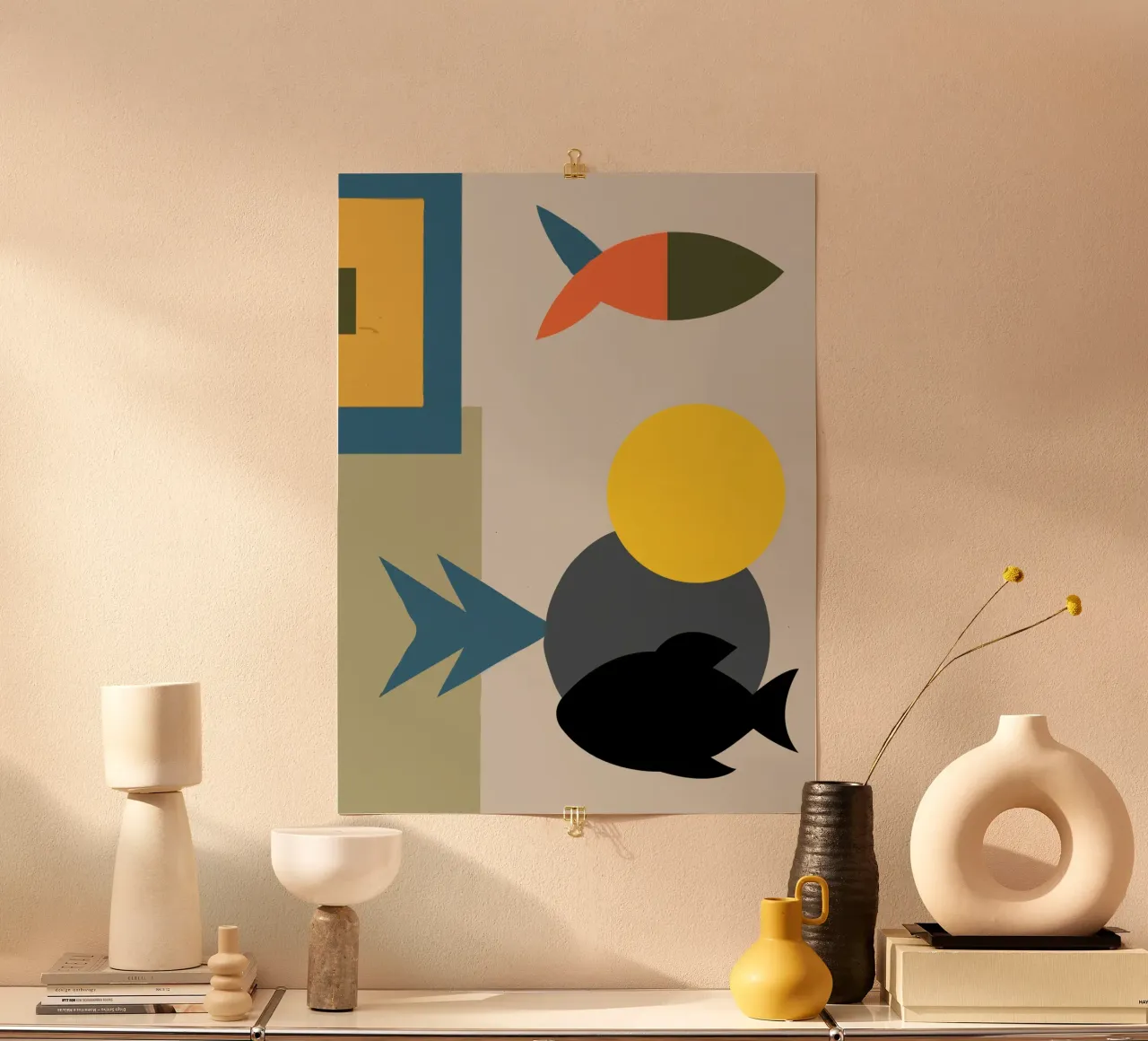 Geometric shapes in varied colors carta hahnemühle da ramosashop