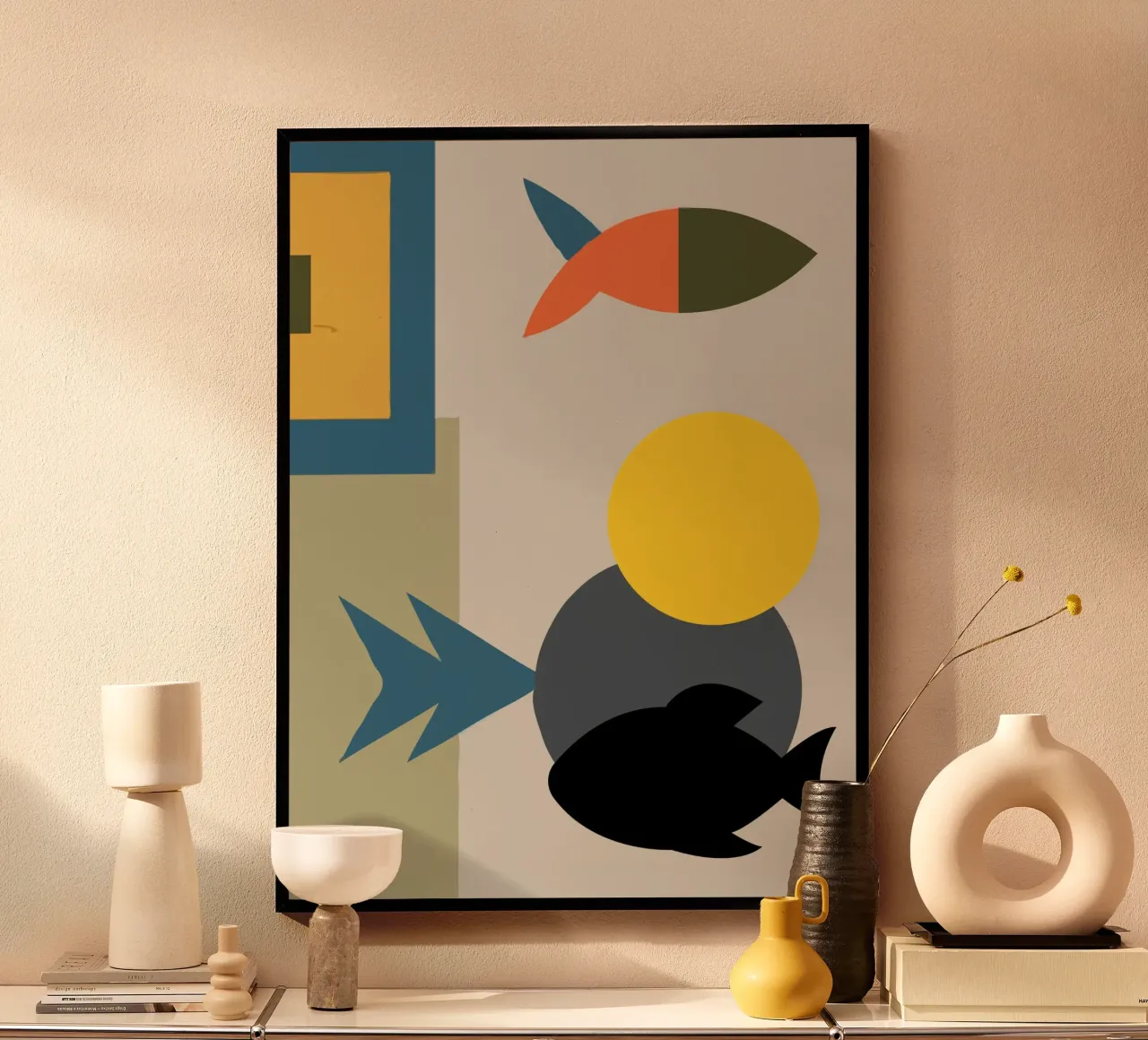Geometric shapes in varied colors carta hahnemühle da ramosashop