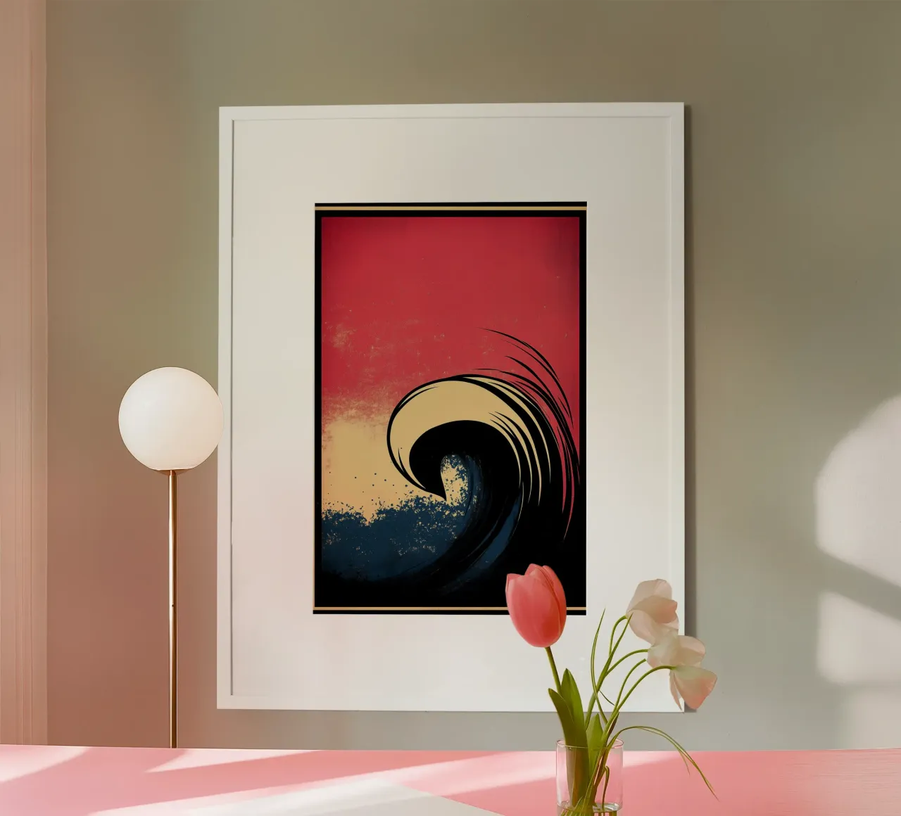 Ondata di intensità poster con telaio in alluminio da melipo-art