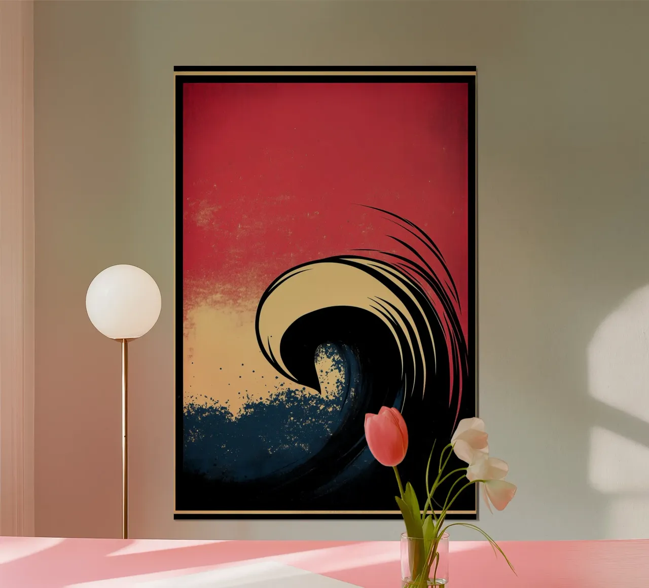 Ondata di intensità poster con telaio in alluminio da melipo-art