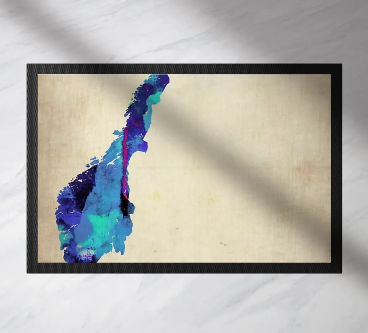Norway Watercolor Map zerbino da Naxart