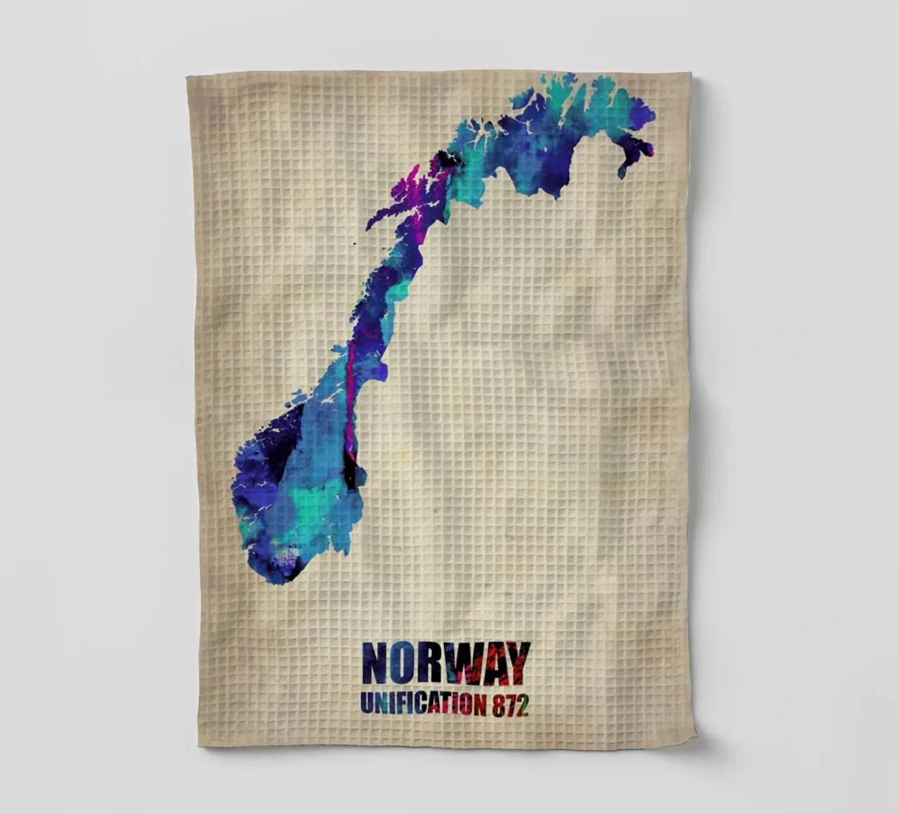 Norway Watercolor Map canovaccio da cucina da Naxart