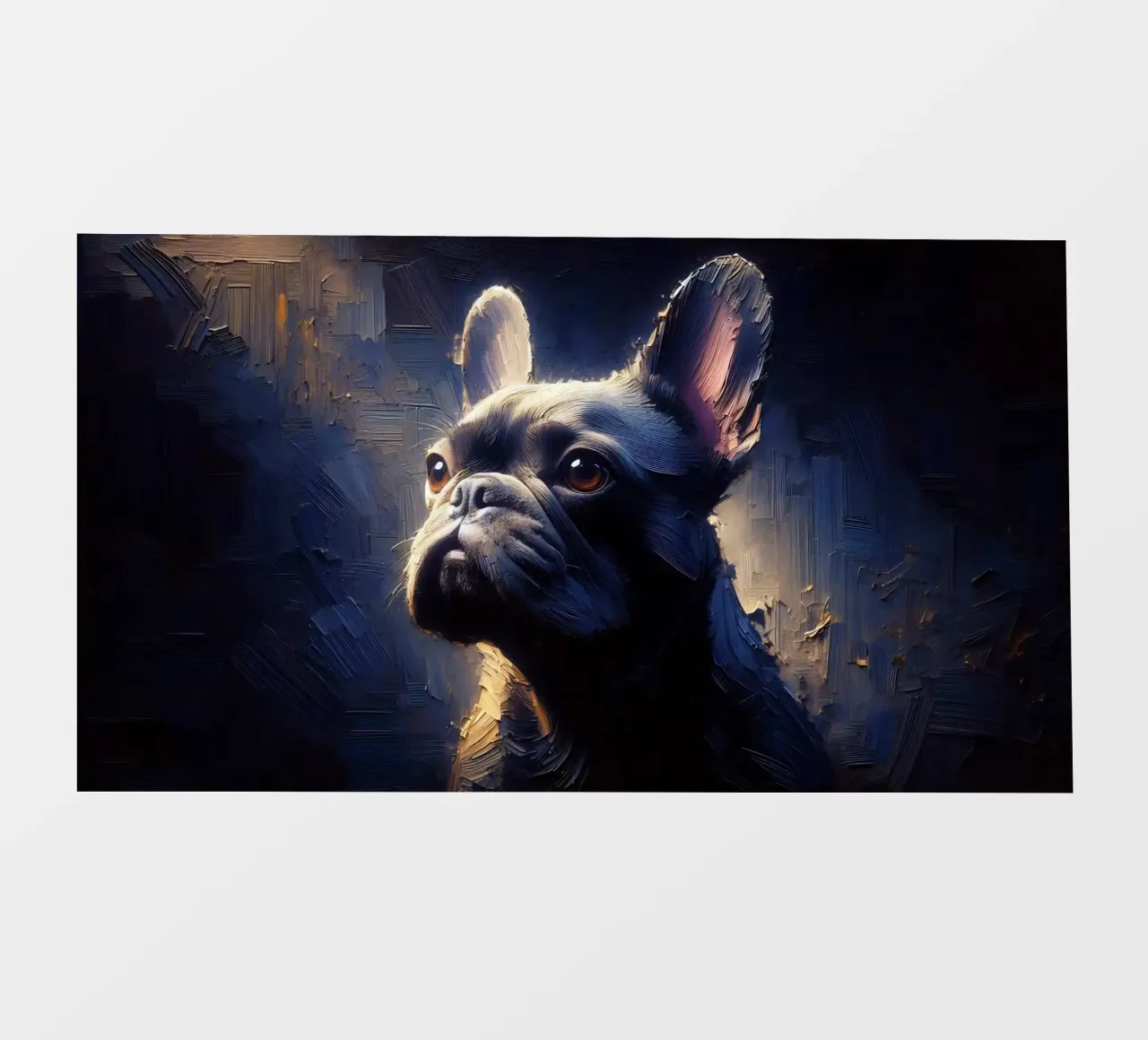 Bulldog francese - immagine animale pellicola backlit da hunde-katzen-tiere