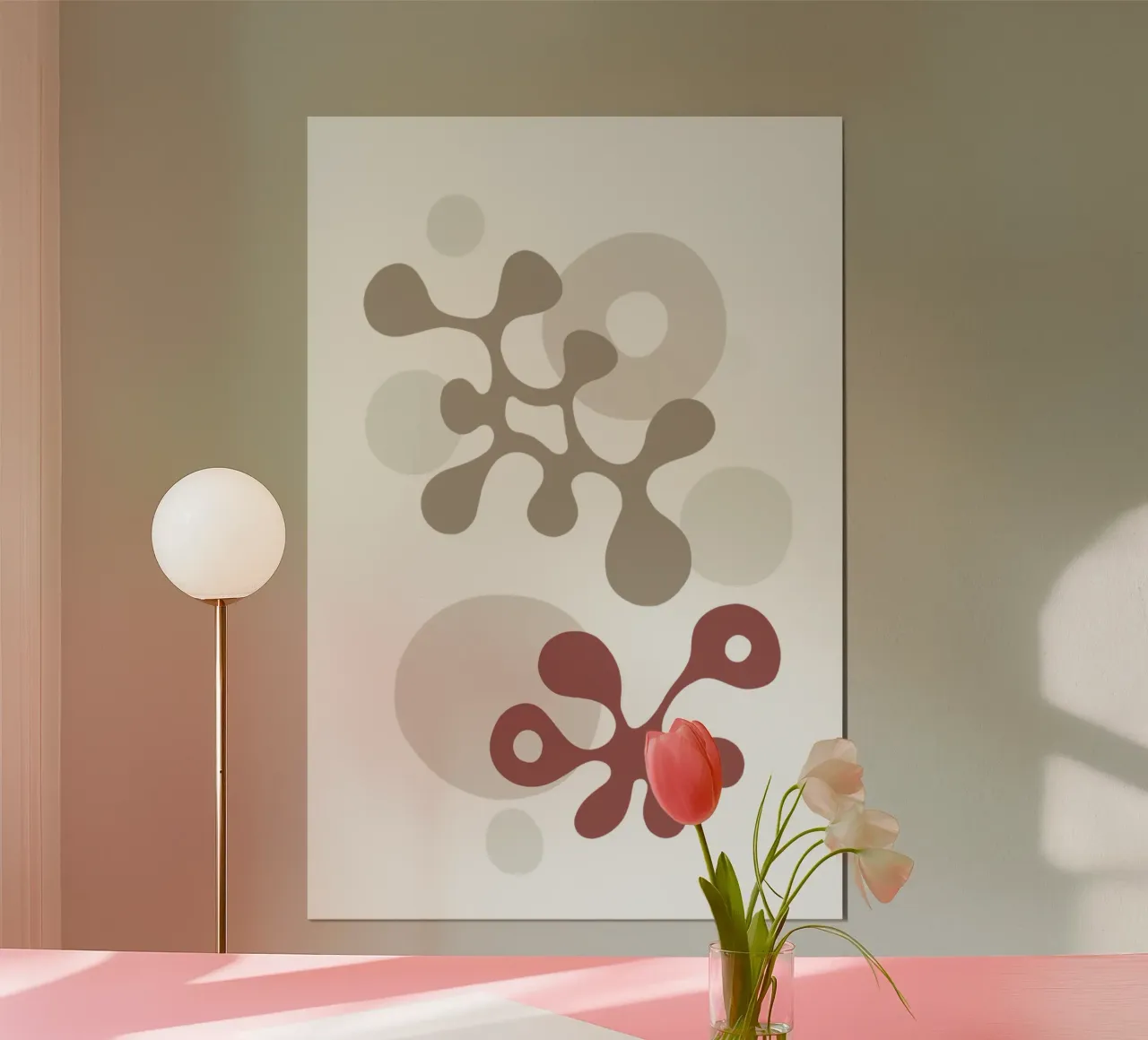 Battiti contorti n. 3 - Corallo poster da Melanie Viola