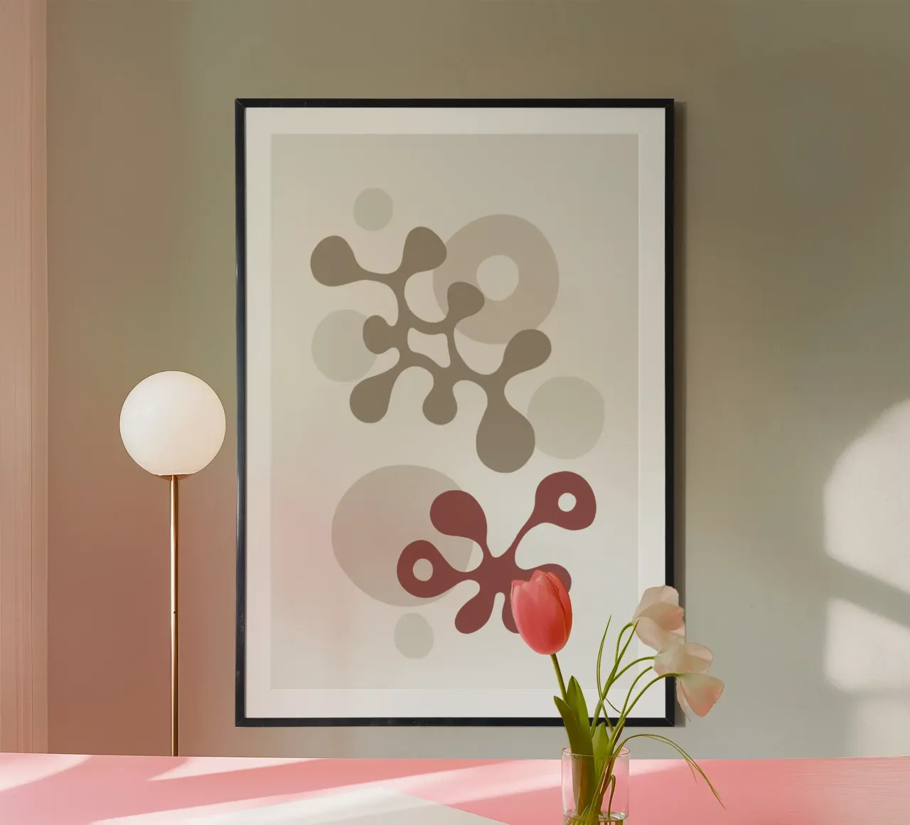 Battiti contorti n. 3 - Corallo poster da Melanie Viola