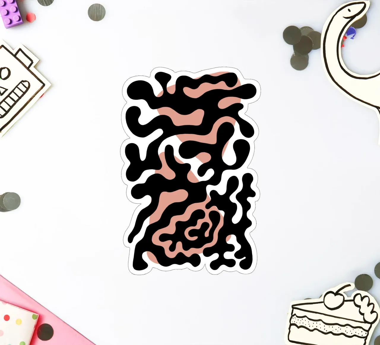 Twisted Beats Nr. 6.2 - Glücklich Sticker von Melanie Viola