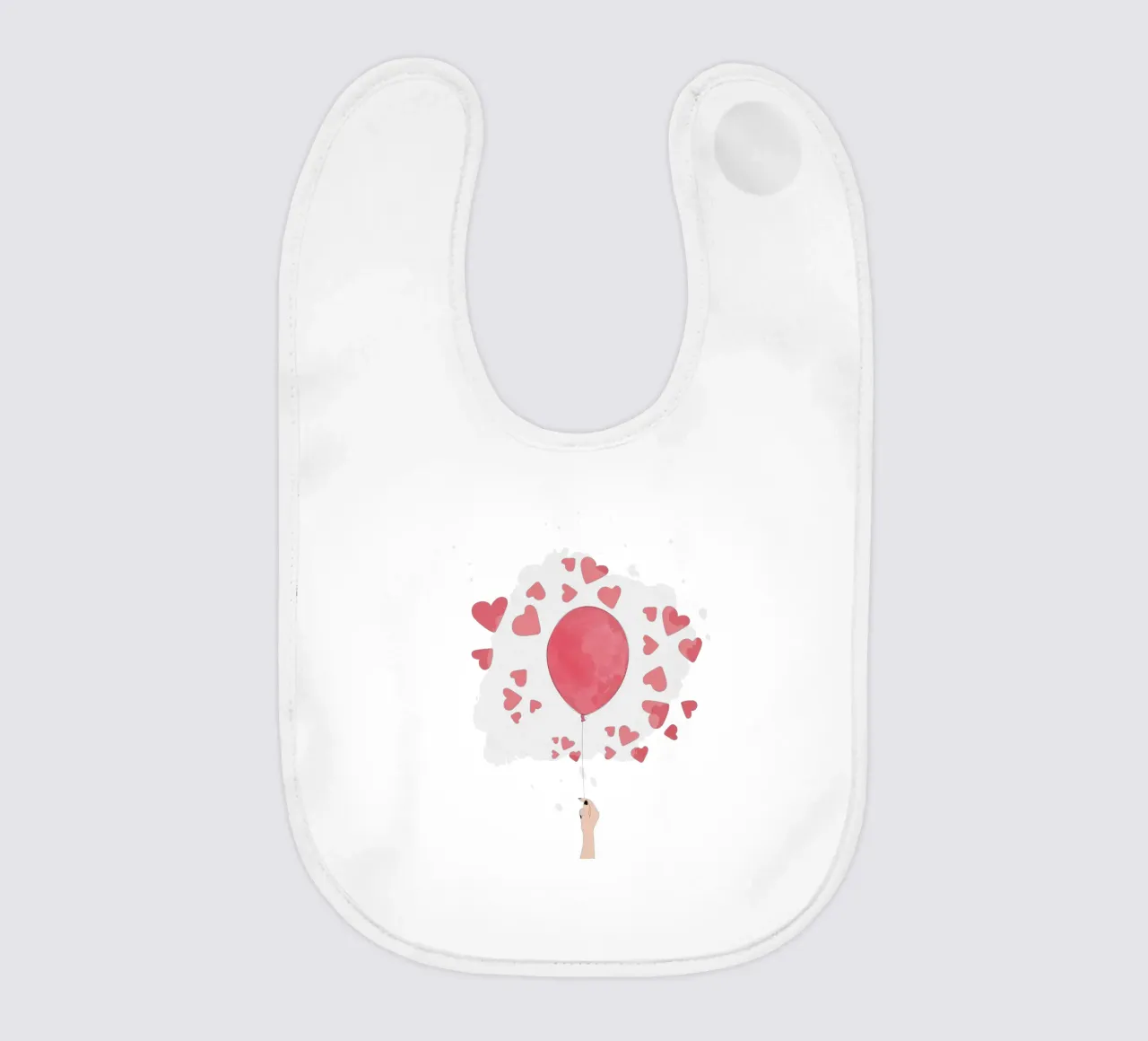 Romantic Balloon with Floating Hearts bavaglino da Claudia S. Design