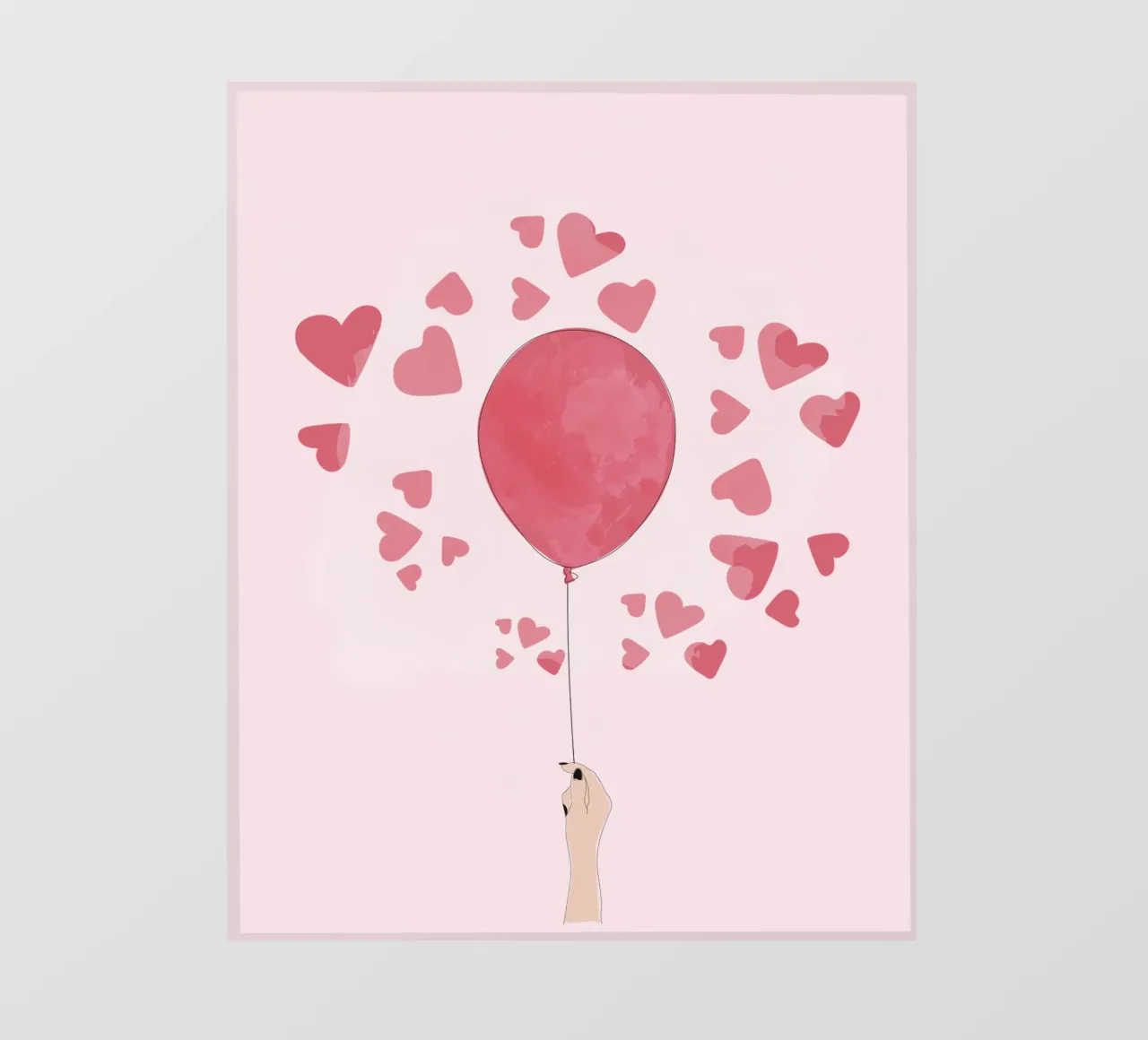 Romantic Balloon with Floating Hearts telo in pvc da Claudia S. Design