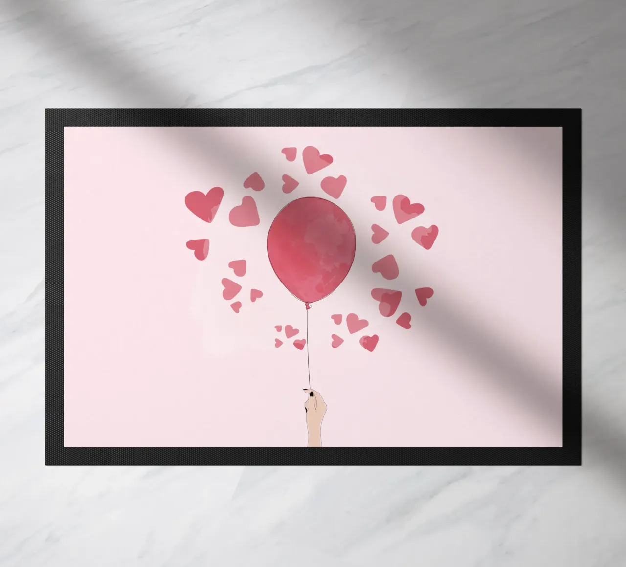 Romantic Balloon with Floating Hearts zerbino da Claudia S. Design
