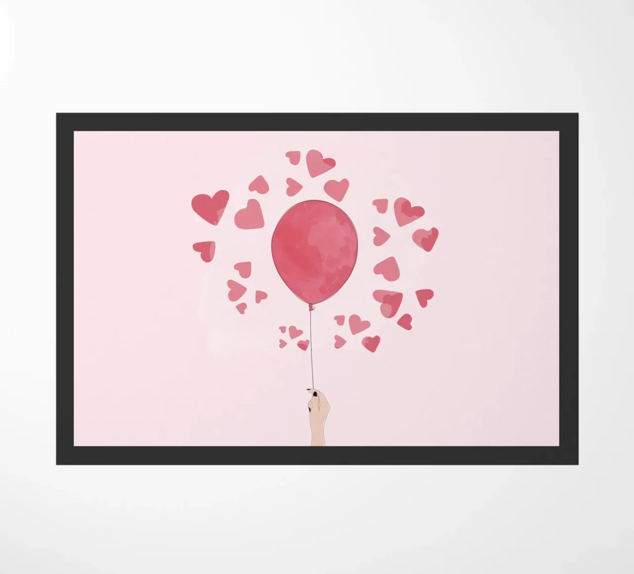 Romantic Balloon with Floating Hearts zerbino da Claudia S. Design