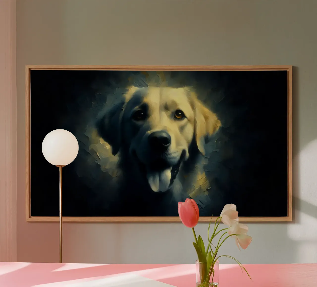 Retriever - Immagine animale alluminio dibond da hunde-katzen-tiere
