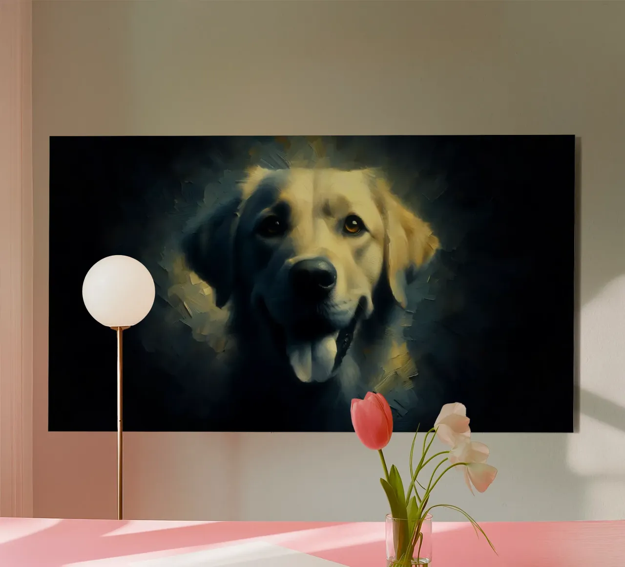 Retriever - Immagine animale alluminio dibond da hunde-katzen-tiere
