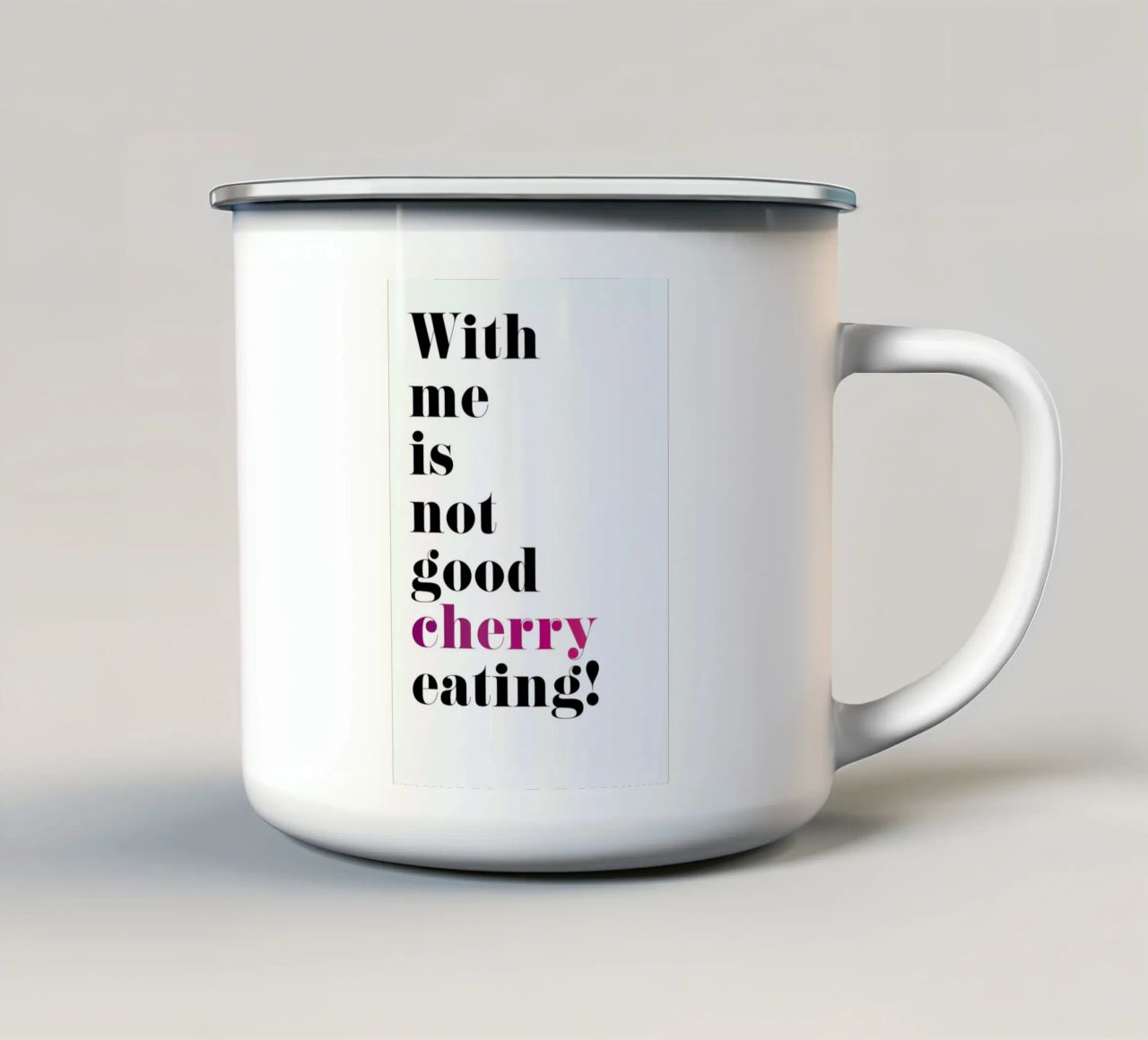Cherry x tazza in smalto da Amy & Kurt