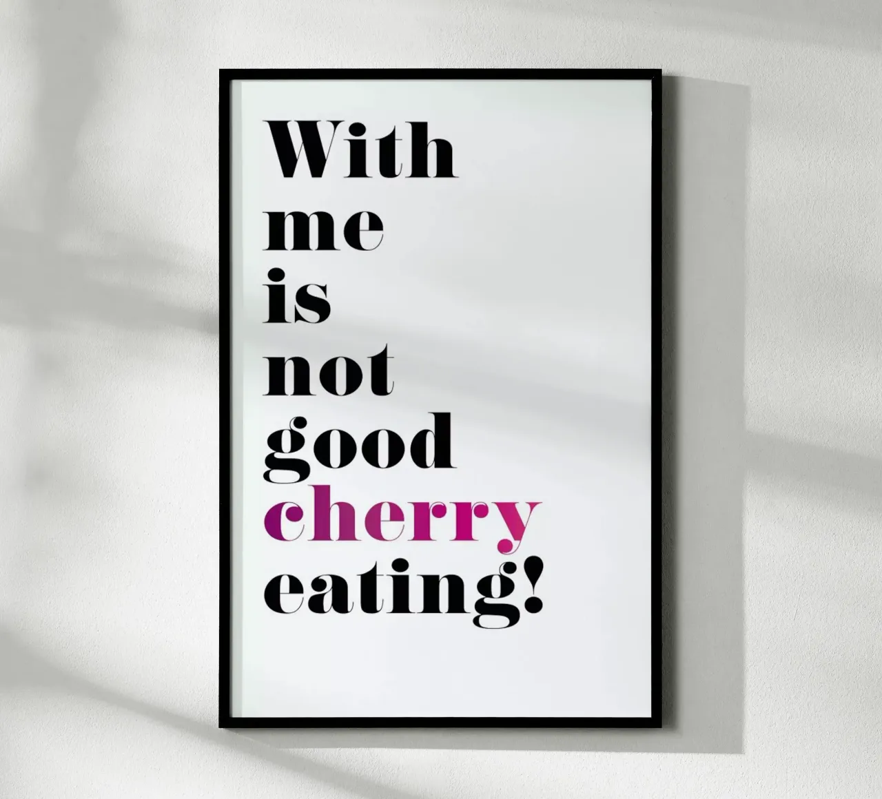 Cherry x poster con telaio in alluminio da Amy & Kurt