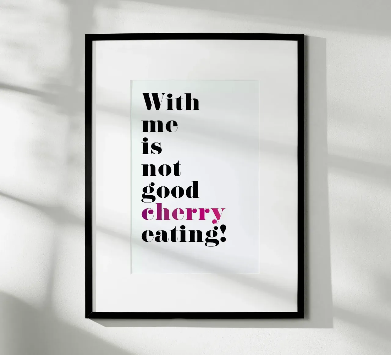Cherry x poster con telaio in alluminio da Amy & Kurt