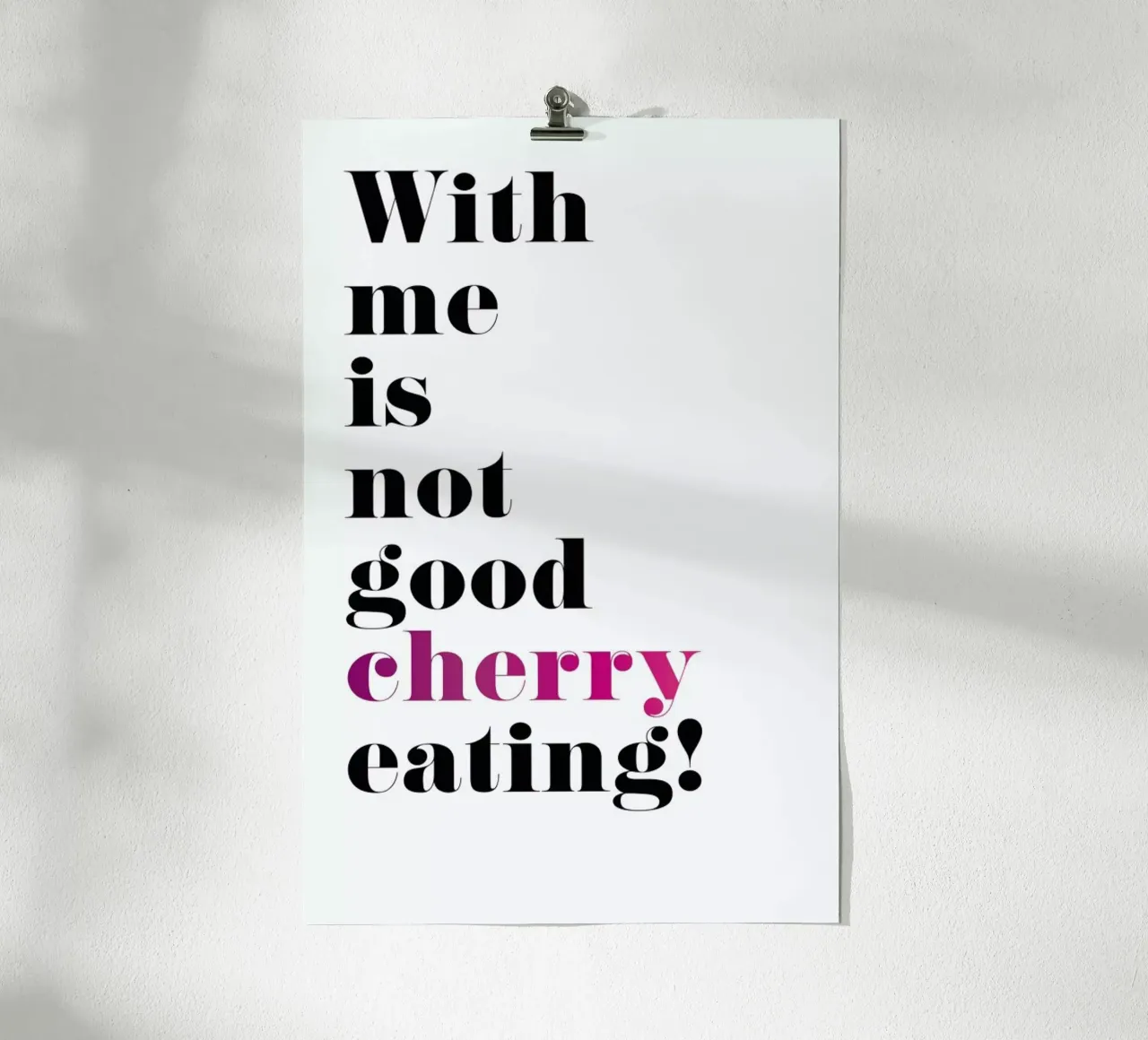 Cherry x poster con telaio in alluminio da Amy & Kurt
