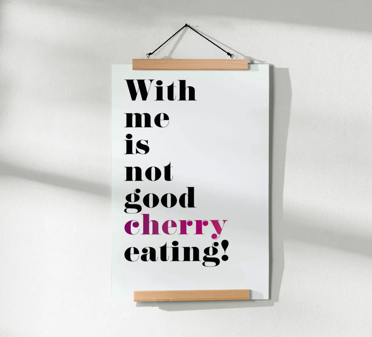 Cherry x poster con telaio in alluminio da Amy & Kurt