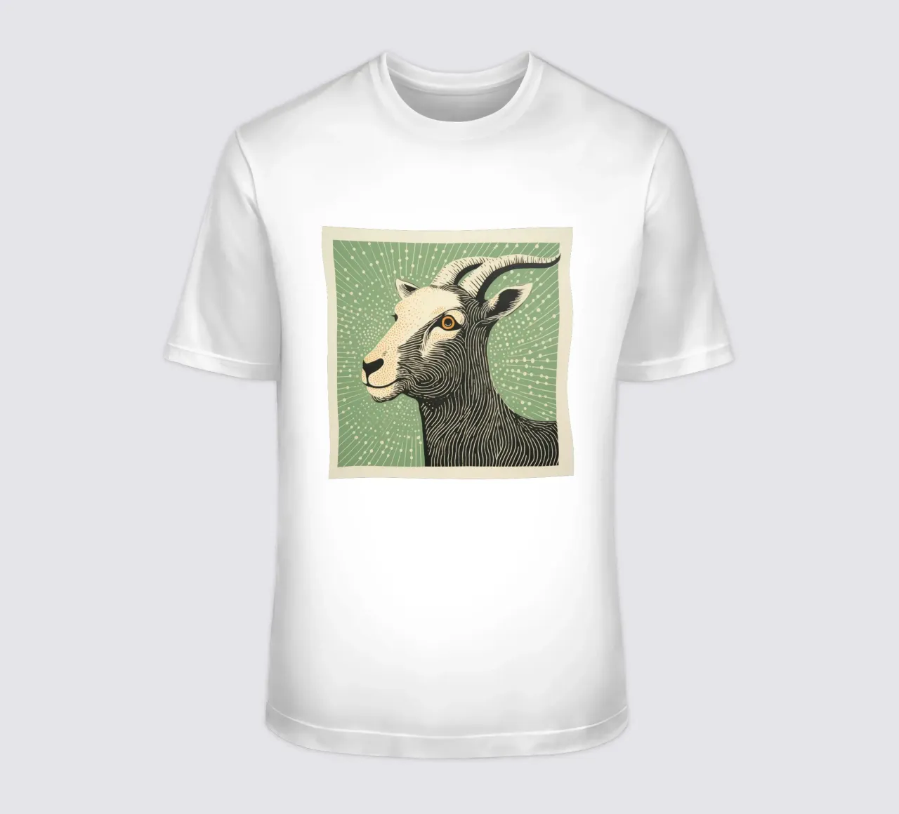Chèvre verte 1 t-shirt de Minimal Animal Art