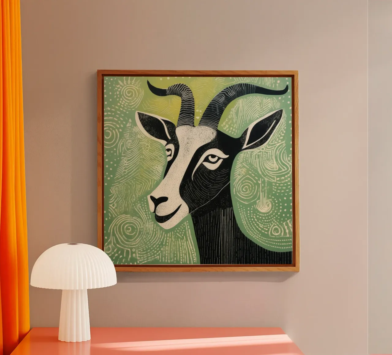 Capra verde plexiglass da Minimal Animal Art