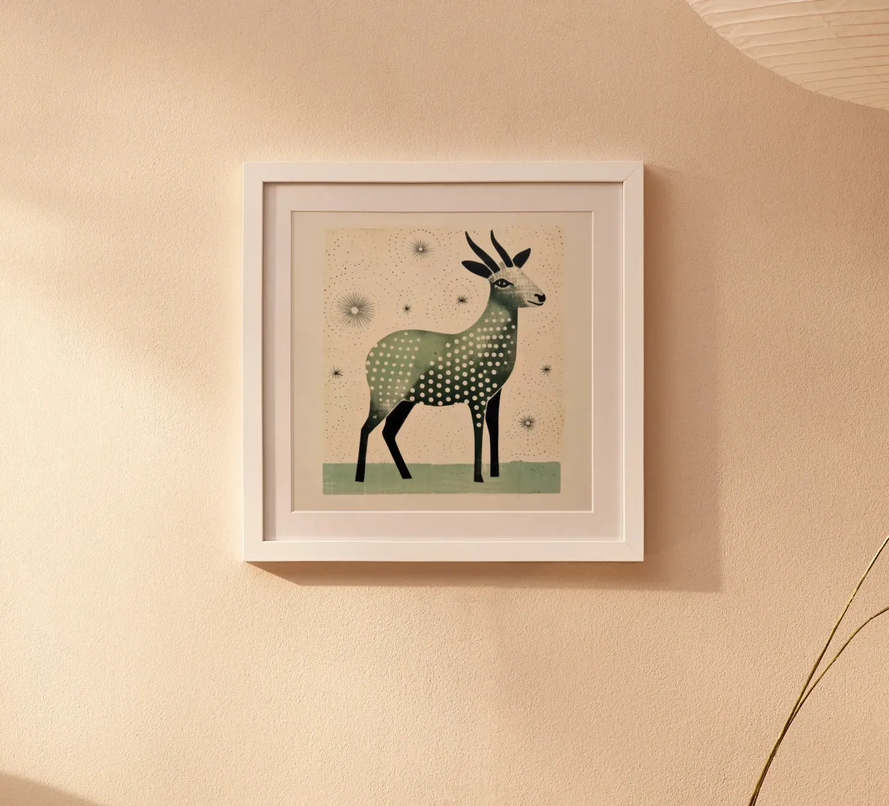 Capra verde 3 poster da Minimal Animal Art