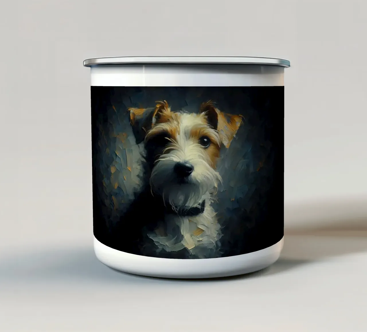 Russel Terrier - Immagine animale tazza in smalto da hunde-katzen-tiere