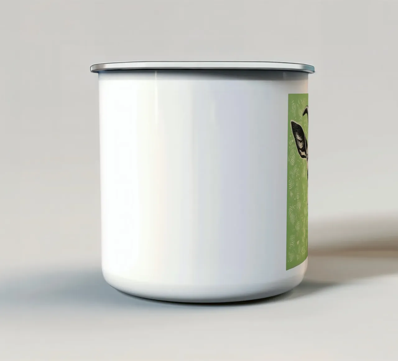 Capra verde 4 tazza in smalto da Minimal Animal Art