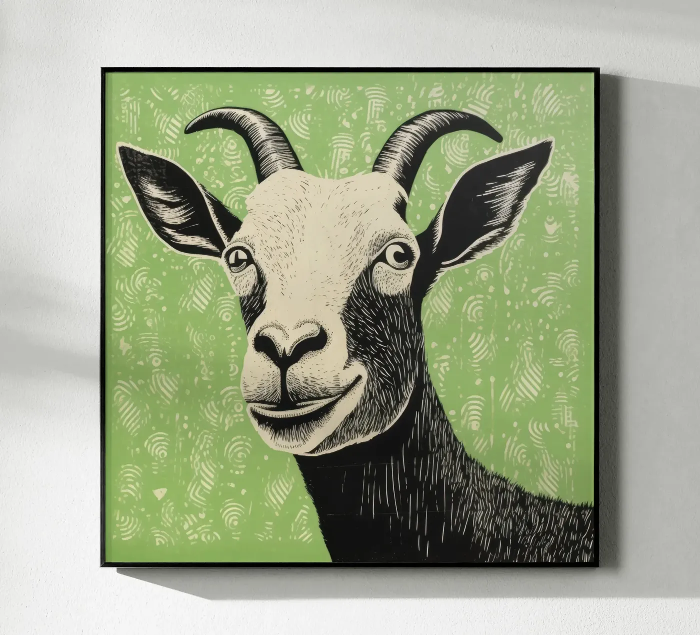 Green Goat plexiglas de Minimal Animal Art