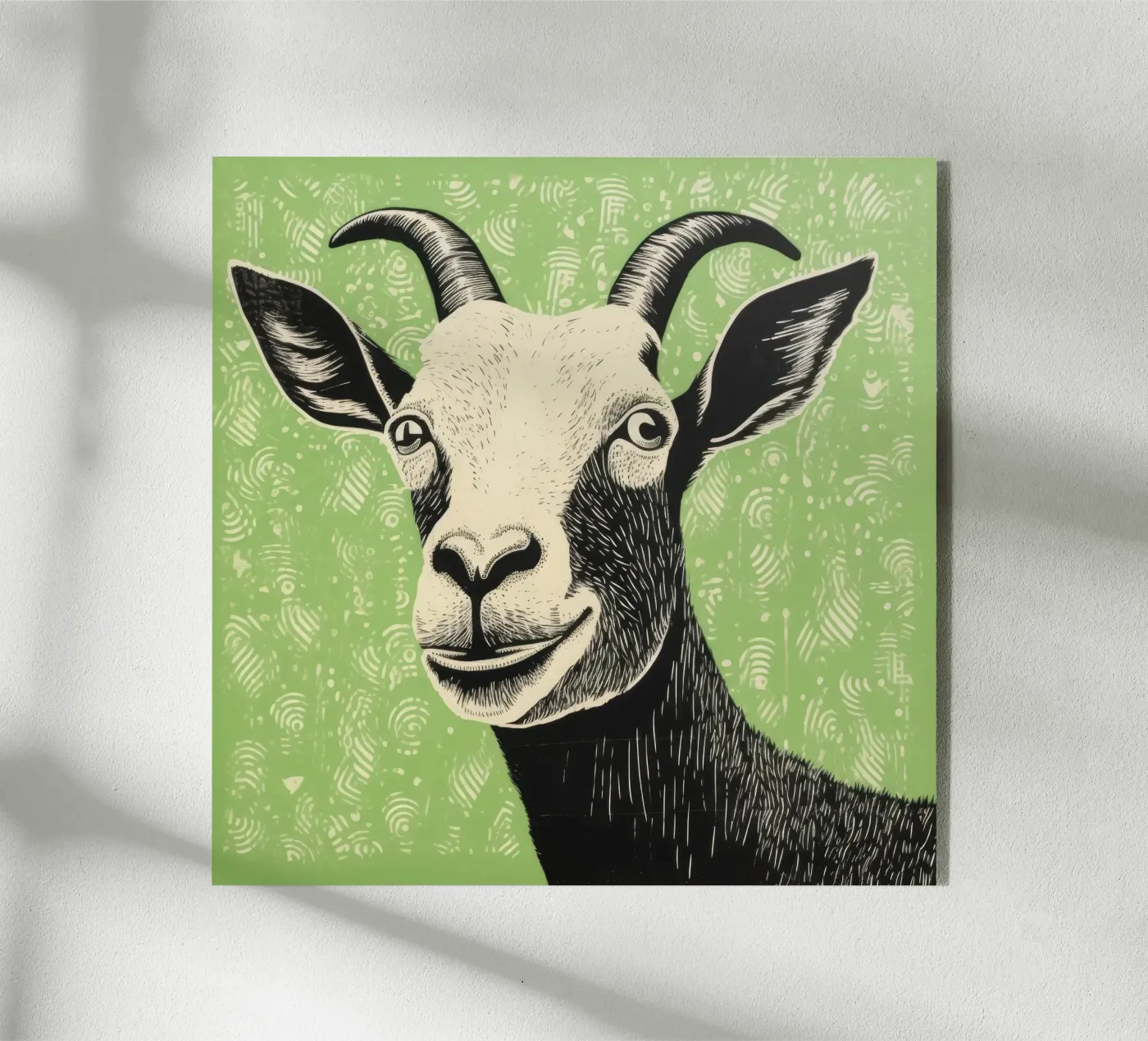 Green Goat plexiglas de Minimal Animal Art