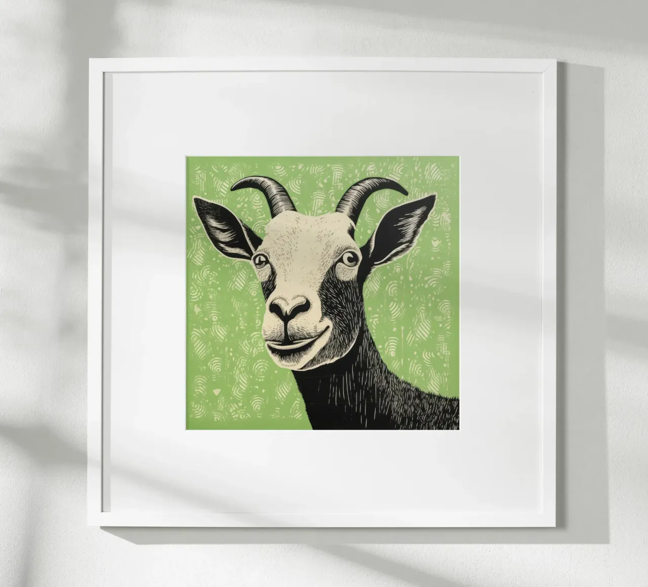 Capra verde poster da Minimal Animal Art